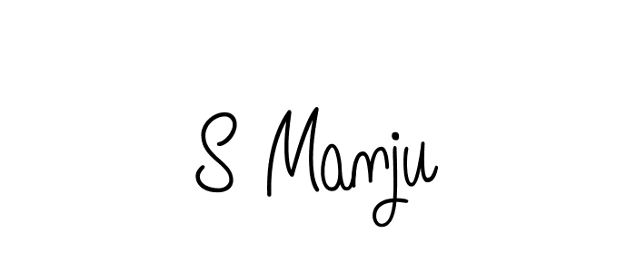 Use a signature maker to create a handwritten signature online. With this signature software, you can design (Angelique-Rose-font-FFP) your own signature for name S Manju. S Manju signature style 5 images and pictures png