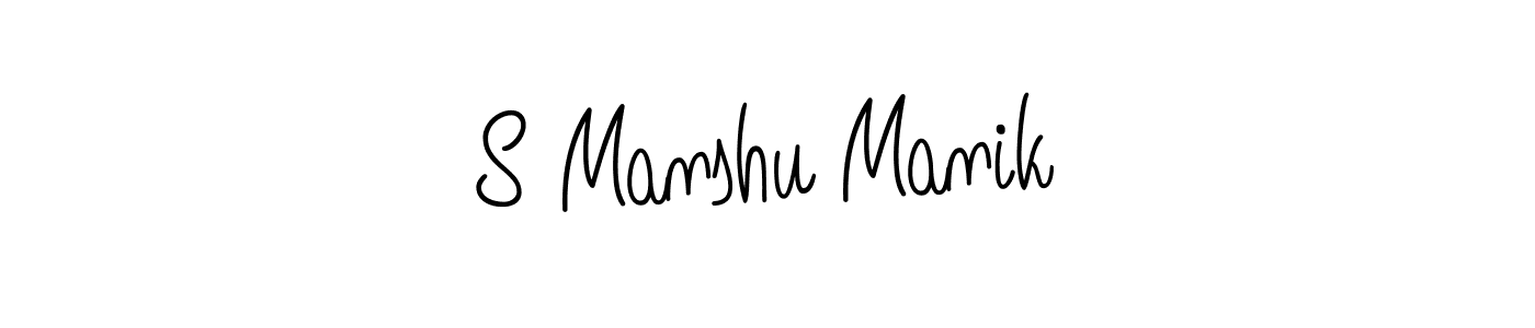 Similarly Angelique-Rose-font-FFP is the best handwritten signature design. Signature creator online .You can use it as an online autograph creator for name S Manshu Manik. S Manshu Manik signature style 5 images and pictures png