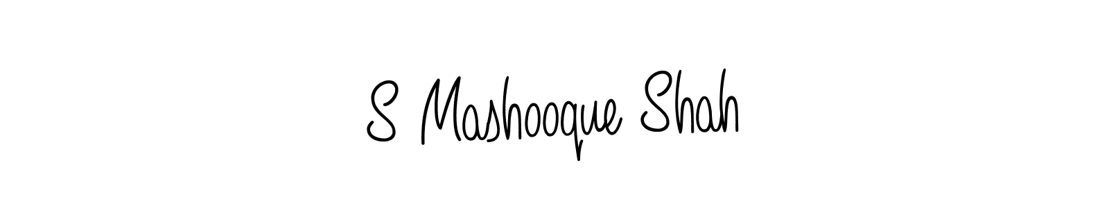 How to make S Mashooque Shah name signature. Use Angelique-Rose-font-FFP style for creating short signs online. This is the latest handwritten sign. S Mashooque Shah signature style 5 images and pictures png