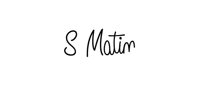 Design your own signature with our free online signature maker. With this signature software, you can create a handwritten (Angelique-Rose-font-FFP) signature for name S Matin. S Matin signature style 5 images and pictures png