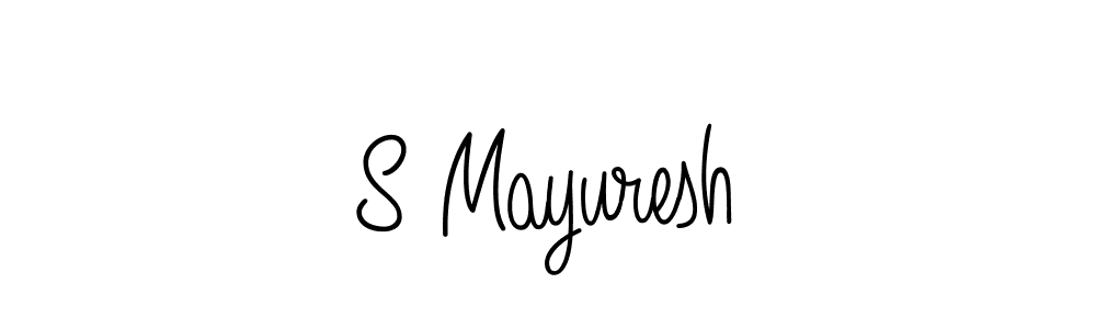 Create a beautiful signature design for name S Mayuresh. With this signature (Angelique-Rose-font-FFP) fonts, you can make a handwritten signature for free. S Mayuresh signature style 5 images and pictures png