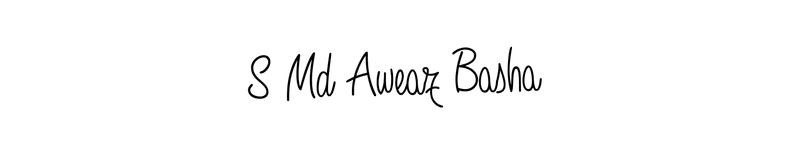 Also we have S Md Aweaz Basha name is the best signature style. Create professional handwritten signature collection using Angelique-Rose-font-FFP autograph style. S Md Aweaz Basha signature style 5 images and pictures png