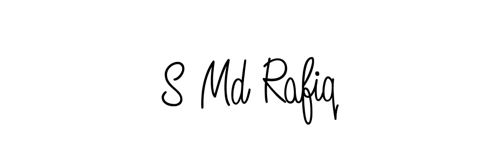 The best way (Angelique-Rose-font-FFP) to make a short signature is to pick only two or three words in your name. The name S Md Rafiq include a total of six letters. For converting this name. S Md Rafiq signature style 5 images and pictures png