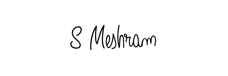 Also we have S Meshram name is the best signature style. Create professional handwritten signature collection using Angelique-Rose-font-FFP autograph style. S Meshram signature style 5 images and pictures png