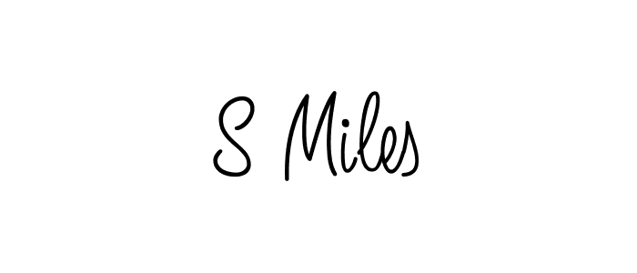 How to make S Miles name signature. Use Angelique-Rose-font-FFP style for creating short signs online. This is the latest handwritten sign. S Miles signature style 5 images and pictures png