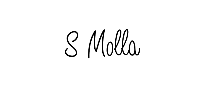 How to make S Molla name signature. Use Angelique-Rose-font-FFP style for creating short signs online. This is the latest handwritten sign. S Molla signature style 5 images and pictures png