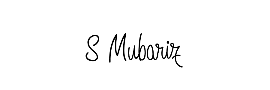 How to Draw S Mubariz signature style? Angelique-Rose-font-FFP is a latest design signature styles for name S Mubariz. S Mubariz signature style 5 images and pictures png