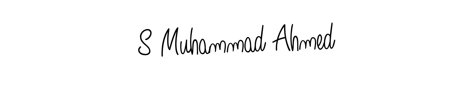 Use a signature maker to create a handwritten signature online. With this signature software, you can design (Angelique-Rose-font-FFP) your own signature for name S Muhammad Ahmed. S Muhammad Ahmed signature style 5 images and pictures png