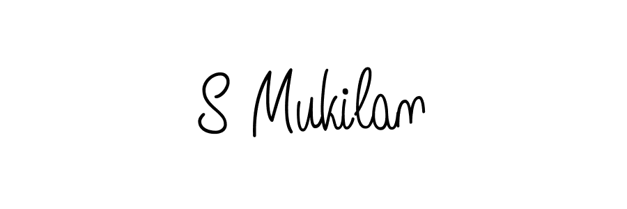 Use a signature maker to create a handwritten signature online. With this signature software, you can design (Angelique-Rose-font-FFP) your own signature for name S Mukilan. S Mukilan signature style 5 images and pictures png