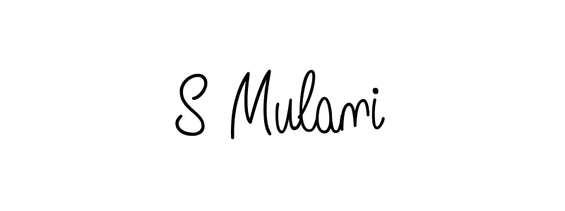 You should practise on your own different ways (Angelique-Rose-font-FFP) to write your name (S Mulani) in signature. don't let someone else do it for you. S Mulani signature style 5 images and pictures png