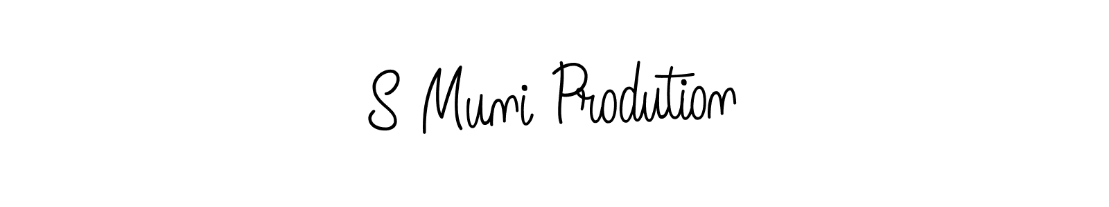 Angelique-Rose-font-FFP is a professional signature style that is perfect for those who want to add a touch of class to their signature. It is also a great choice for those who want to make their signature more unique. Get S Muni Prodution name to fancy signature for free. S Muni Prodution signature style 5 images and pictures png