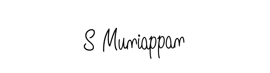 Create a beautiful signature design for name S Muniappan. With this signature (Angelique-Rose-font-FFP) fonts, you can make a handwritten signature for free. S Muniappan signature style 5 images and pictures png