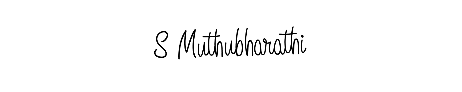 How to make S Muthubharathi name signature. Use Angelique-Rose-font-FFP style for creating short signs online. This is the latest handwritten sign. S Muthubharathi signature style 5 images and pictures png