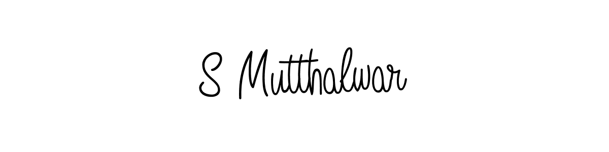 Use a signature maker to create a handwritten signature online. With this signature software, you can design (Angelique-Rose-font-FFP) your own signature for name S Mutthalwar. S Mutthalwar signature style 5 images and pictures png