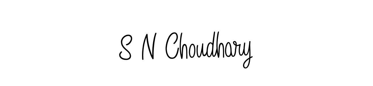 Design your own signature with our free online signature maker. With this signature software, you can create a handwritten (Angelique-Rose-font-FFP) signature for name S N Choudhary. S N Choudhary signature style 5 images and pictures png