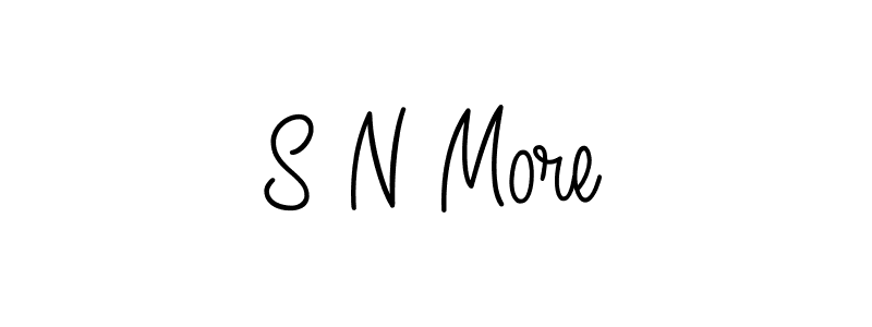 Also we have S N More name is the best signature style. Create professional handwritten signature collection using Angelique-Rose-font-FFP autograph style. S N More signature style 5 images and pictures png