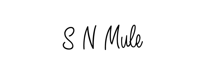Use a signature maker to create a handwritten signature online. With this signature software, you can design (Angelique-Rose-font-FFP) your own signature for name S N Mule. S N Mule signature style 5 images and pictures png