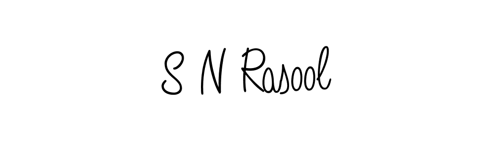 Create a beautiful signature design for name S N Rasool. With this signature (Angelique-Rose-font-FFP) fonts, you can make a handwritten signature for free. S N Rasool signature style 5 images and pictures png