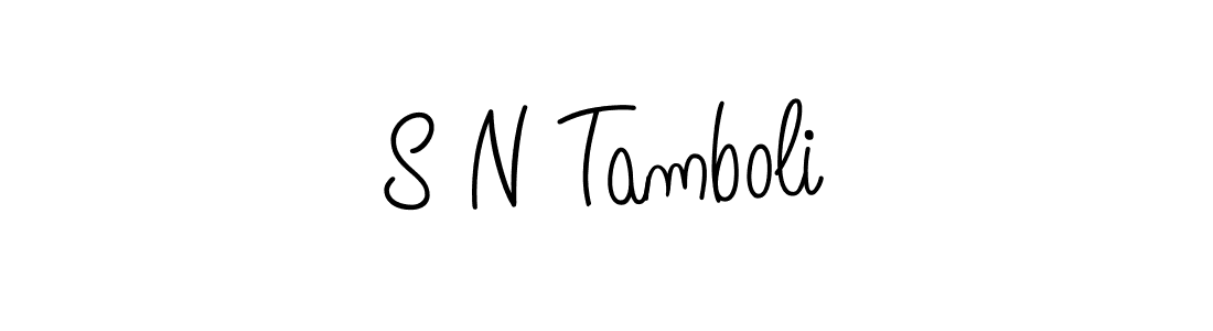 How to Draw S N Tamboli signature style? Angelique-Rose-font-FFP is a latest design signature styles for name S N Tamboli. S N Tamboli signature style 5 images and pictures png