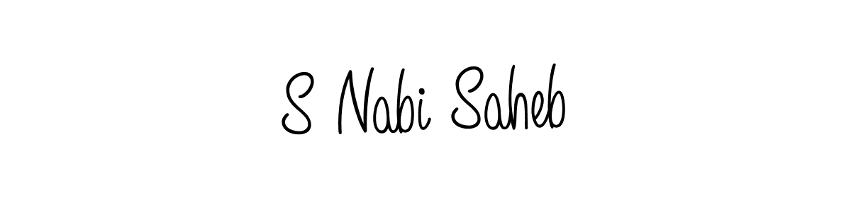 How to make S Nabi Saheb name signature. Use Angelique-Rose-font-FFP style for creating short signs online. This is the latest handwritten sign. S Nabi Saheb signature style 5 images and pictures png