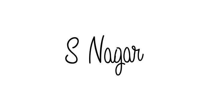 The best way (Angelique-Rose-font-FFP) to make a short signature is to pick only two or three words in your name. The name S Nagar include a total of six letters. For converting this name. S Nagar signature style 5 images and pictures png