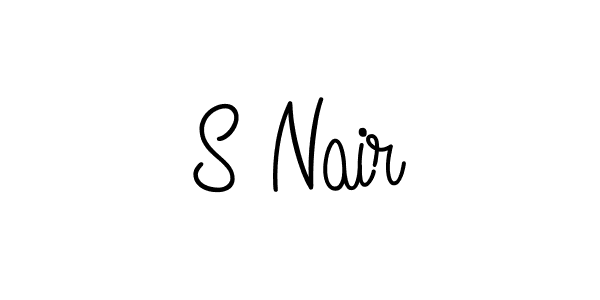S Nair stylish signature style. Best Handwritten Sign (Angelique-Rose-font-FFP) for my name. Handwritten Signature Collection Ideas for my name S Nair. S Nair signature style 5 images and pictures png