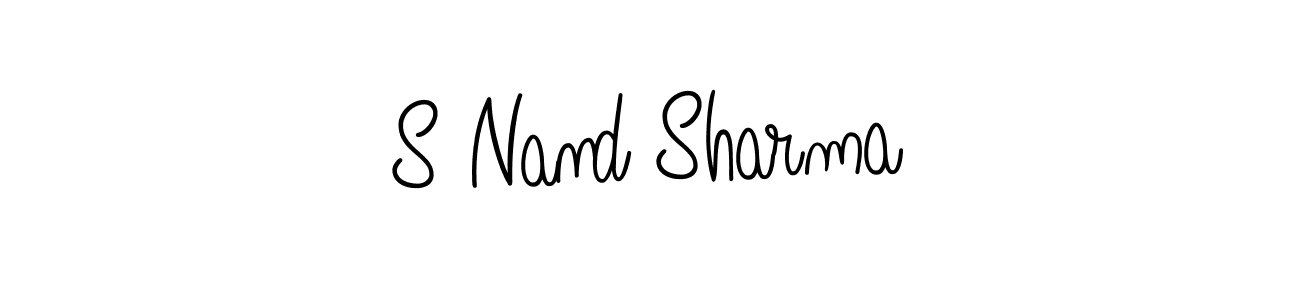 if you are searching for the best signature style for your name S Nand Sharma. so please give up your signature search. here we have designed multiple signature styles  using Angelique-Rose-font-FFP. S Nand Sharma signature style 5 images and pictures png