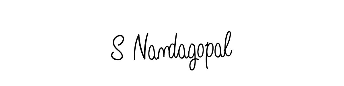 Make a beautiful signature design for name S Nandagopal. With this signature (Angelique-Rose-font-FFP) style, you can create a handwritten signature for free. S Nandagopal signature style 5 images and pictures png