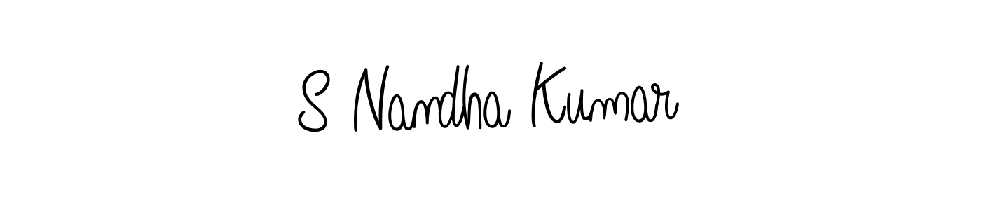 Create a beautiful signature design for name S Nandha Kumar. With this signature (Angelique-Rose-font-FFP) fonts, you can make a handwritten signature for free. S Nandha Kumar signature style 5 images and pictures png