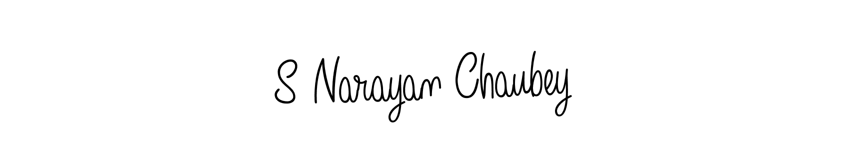 Design your own signature with our free online signature maker. With this signature software, you can create a handwritten (Angelique-Rose-font-FFP) signature for name S Narayan Chaubey. S Narayan Chaubey signature style 5 images and pictures png