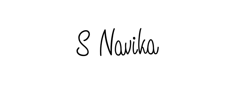 S Navika stylish signature style. Best Handwritten Sign (Angelique-Rose-font-FFP) for my name. Handwritten Signature Collection Ideas for my name S Navika. S Navika signature style 5 images and pictures png