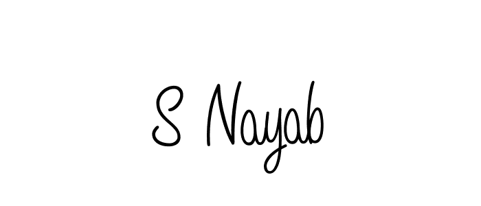 Once you've used our free online signature maker to create your best signature Angelique-Rose-font-FFP style, it's time to enjoy all of the benefits that S Nayab name signing documents. S Nayab signature style 5 images and pictures png