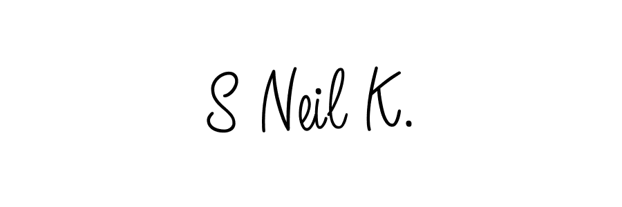 Also we have S Neil K. name is the best signature style. Create professional handwritten signature collection using Angelique-Rose-font-FFP autograph style. S Neil K. signature style 5 images and pictures png