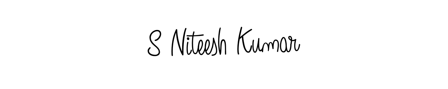 Create a beautiful signature design for name S Niteesh Kumar. With this signature (Angelique-Rose-font-FFP) fonts, you can make a handwritten signature for free. S Niteesh Kumar signature style 5 images and pictures png