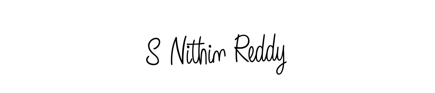 Create a beautiful signature design for name S Nithin Reddy. With this signature (Angelique-Rose-font-FFP) fonts, you can make a handwritten signature for free. S Nithin Reddy signature style 5 images and pictures png