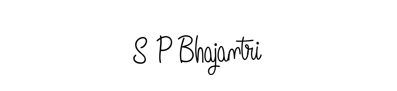 You should practise on your own different ways (Angelique-Rose-font-FFP) to write your name (S P Bhajantri) in signature. don't let someone else do it for you. S P Bhajantri signature style 5 images and pictures png