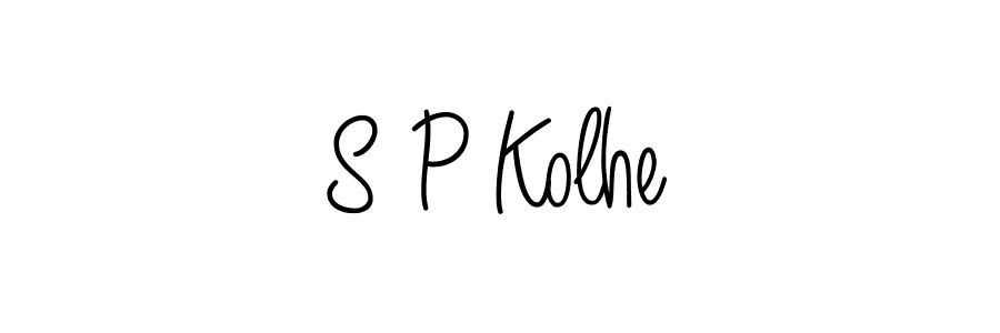 Make a beautiful signature design for name S P Kolhe. With this signature (Angelique-Rose-font-FFP) style, you can create a handwritten signature for free. S P Kolhe signature style 5 images and pictures png