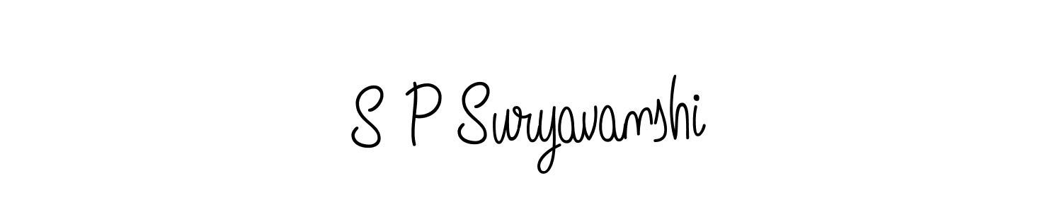 Design your own signature with our free online signature maker. With this signature software, you can create a handwritten (Angelique-Rose-font-FFP) signature for name S P Suryavanshi. S P Suryavanshi signature style 5 images and pictures png