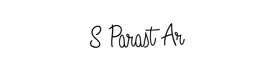 Make a beautiful signature design for name S Parast Ar. With this signature (Angelique-Rose-font-FFP) style, you can create a handwritten signature for free. S Parast Ar signature style 5 images and pictures png