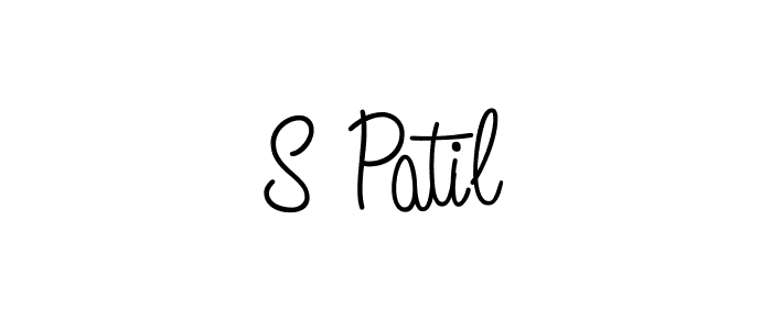 Make a beautiful signature design for name S Patil. With this signature (Angelique-Rose-font-FFP) style, you can create a handwritten signature for free. S Patil signature style 5 images and pictures png