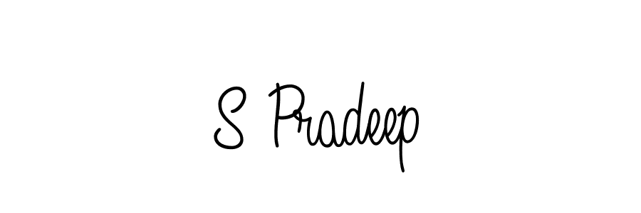 if you are searching for the best signature style for your name S Pradeep. so please give up your signature search. here we have designed multiple signature styles  using Angelique-Rose-font-FFP. S Pradeep signature style 5 images and pictures png