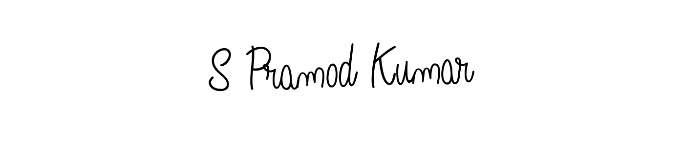Use a signature maker to create a handwritten signature online. With this signature software, you can design (Angelique-Rose-font-FFP) your own signature for name S Pramod Kumar. S Pramod Kumar signature style 5 images and pictures png