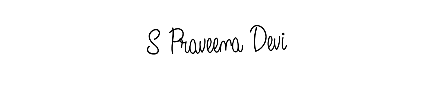 Use a signature maker to create a handwritten signature online. With this signature software, you can design (Angelique-Rose-font-FFP) your own signature for name S Praveena Devi. S Praveena Devi signature style 5 images and pictures png