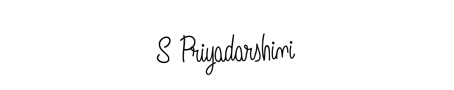 Use a signature maker to create a handwritten signature online. With this signature software, you can design (Angelique-Rose-font-FFP) your own signature for name S Priyadarshini. S Priyadarshini signature style 5 images and pictures png