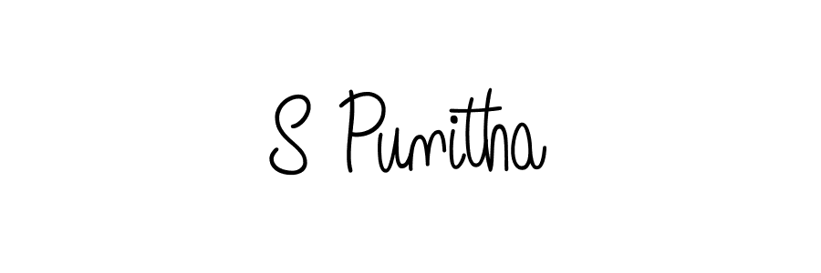 Create a beautiful signature design for name S Punitha. With this signature (Angelique-Rose-font-FFP) fonts, you can make a handwritten signature for free. S Punitha signature style 5 images and pictures png