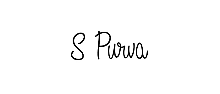 Make a beautiful signature design for name S Purva. Use this online signature maker to create a handwritten signature for free. S Purva signature style 5 images and pictures png