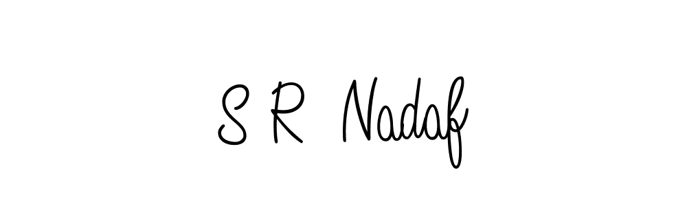 How to make S R  Nadaf name signature. Use Angelique-Rose-font-FFP style for creating short signs online. This is the latest handwritten sign. S R  Nadaf signature style 5 images and pictures png