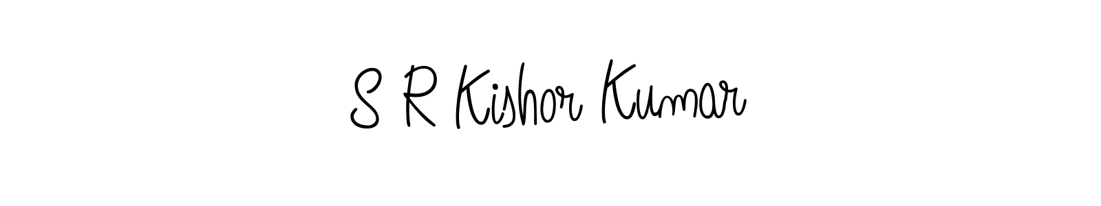 How to make S R Kishor Kumar name signature. Use Angelique-Rose-font-FFP style for creating short signs online. This is the latest handwritten sign. S R Kishor Kumar signature style 5 images and pictures png