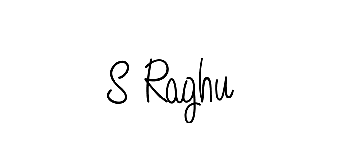 How to make S Raghu name signature. Use Angelique-Rose-font-FFP style for creating short signs online. This is the latest handwritten sign. S Raghu signature style 5 images and pictures png