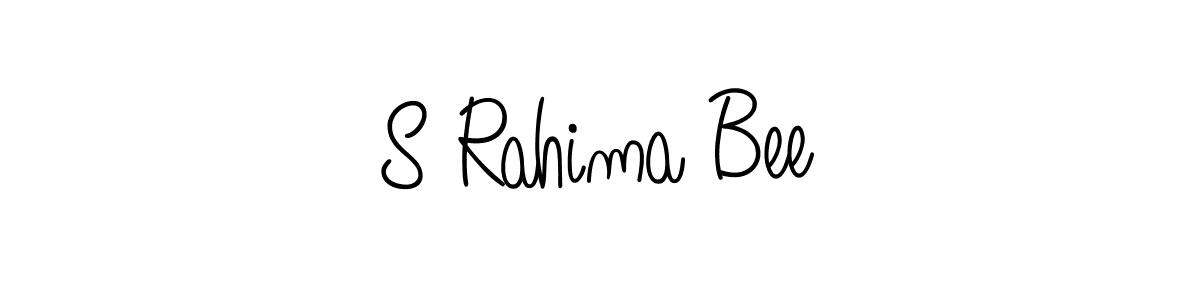 Make a beautiful signature design for name S Rahima Bee. With this signature (Angelique-Rose-font-FFP) style, you can create a handwritten signature for free. S Rahima Bee signature style 5 images and pictures png